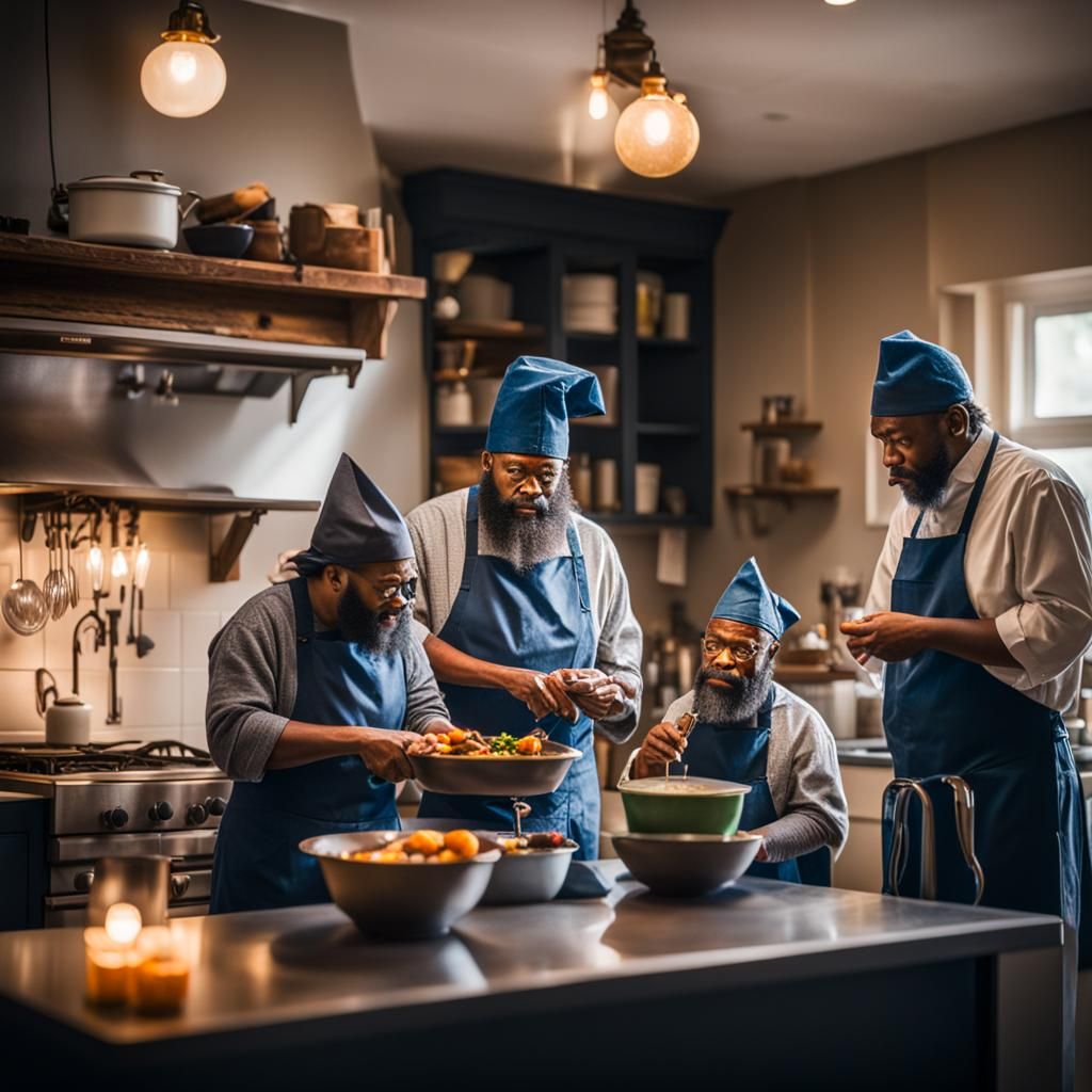 wizards in a kitchen