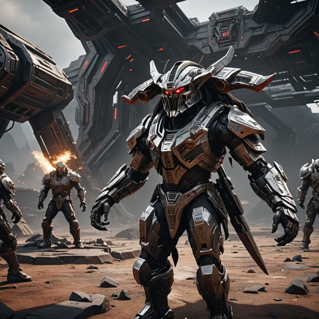 Klingon Warrior getting ready to Fight