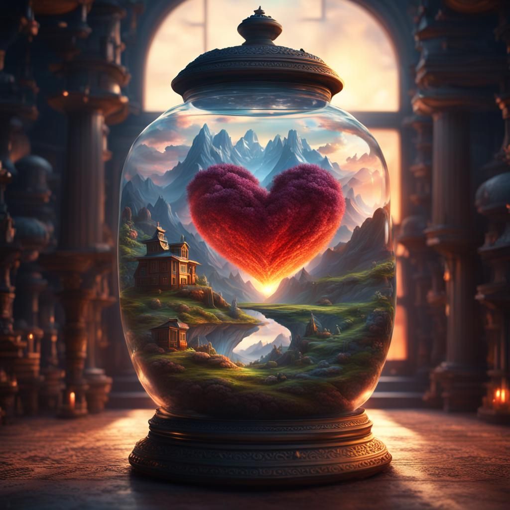 Love inside jar.  by @BeeTheArtCo