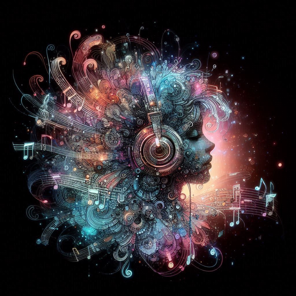 double exposure beautiful fantasy DALL-E 3 portrait landscap...