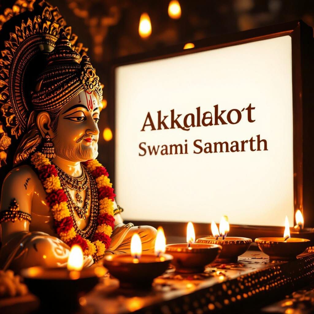 Divine Presence of Swami Samarth Maharaj in Cinematic Light