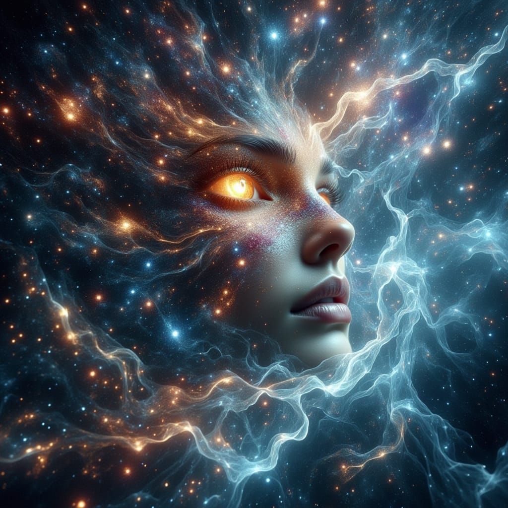 Cosmic contemplation.  by @KiwiJellyBean