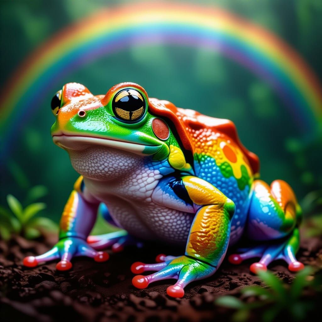 rainbow frog  by @Neighborly