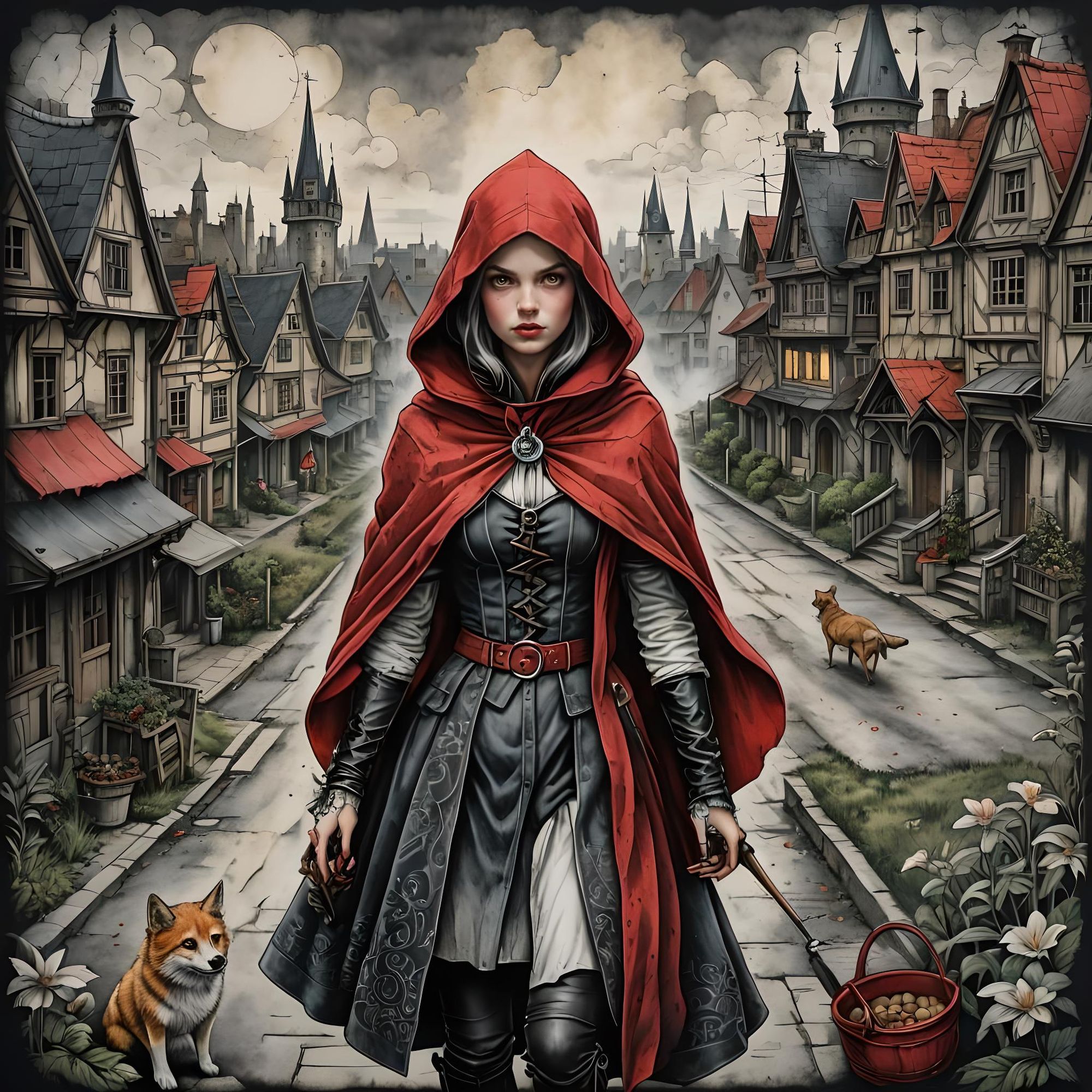 Little Red Riding Hood Set off on Her Way...