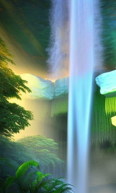 "waterfall in the sky"
