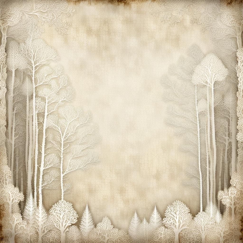 Frozen flowers Old dirty Lace paper 