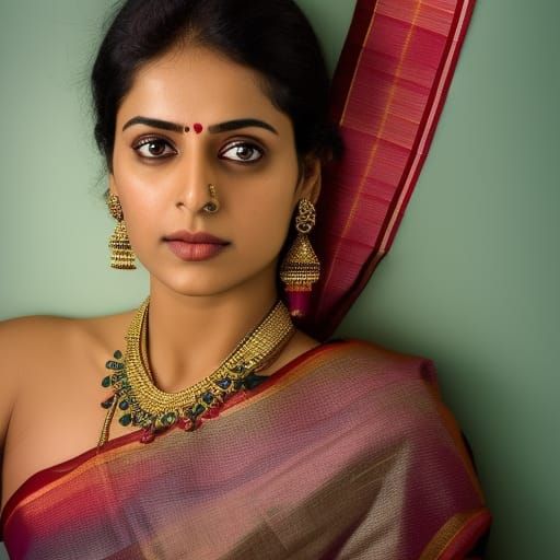 modern indian actress , wearing saree - AI Generated Artwork ...