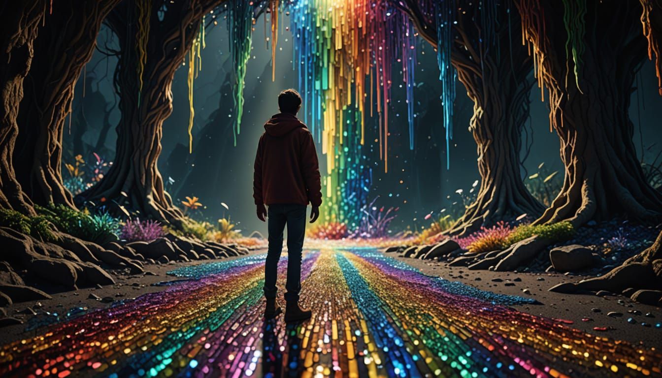 An amazing world where everything glitters because its made from sequins.  by @KOSH