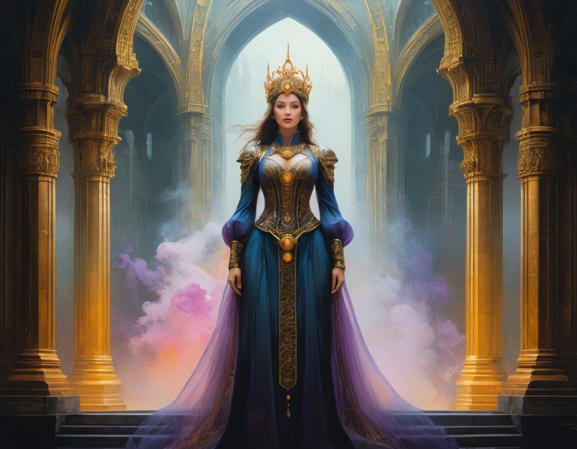 Sensual queen in her mysterious palace