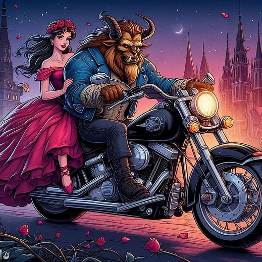 Belle on a Harley Dark Disney