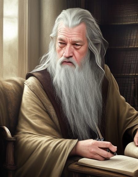 Gandalf the Grey asked to sign Book 3 of Game of Thrones  by @Negativ G