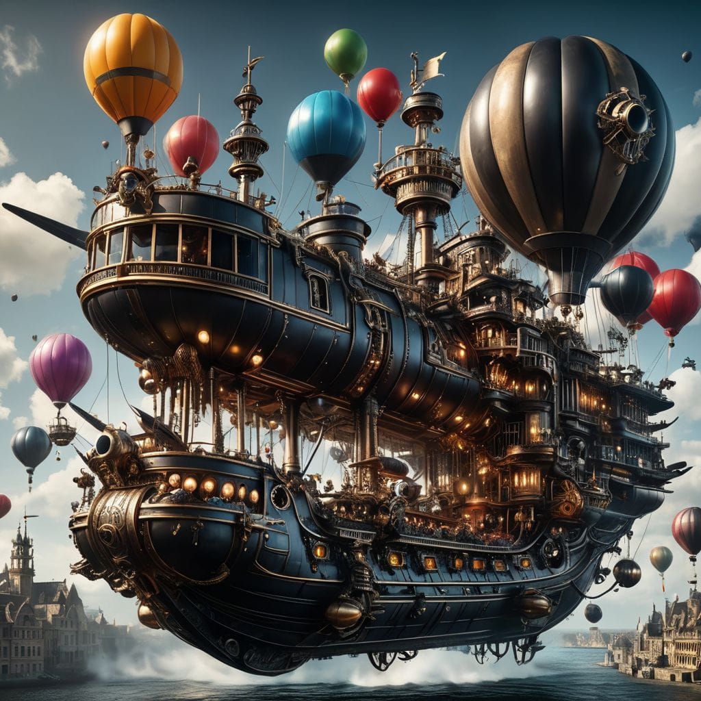 Steampunk Air Cruise Ships
