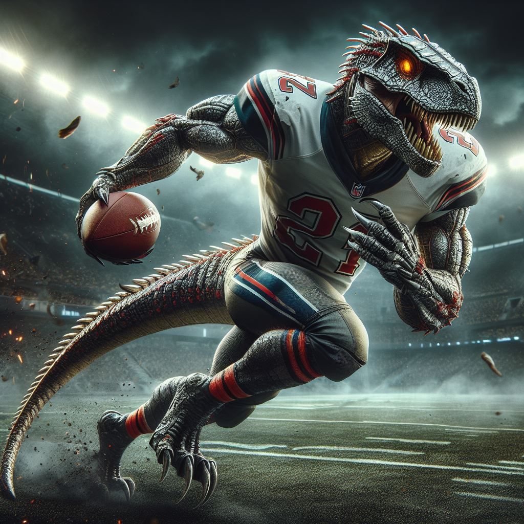 NFL animals: Raptor as wide receiver