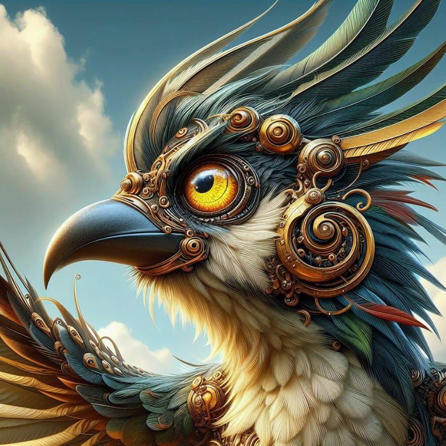 Steampunk falcon