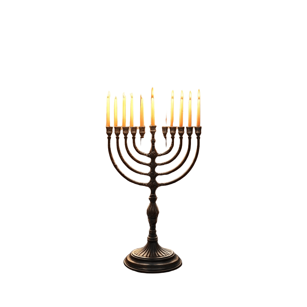 Hanukkah Menorah on Jerusalem House Window