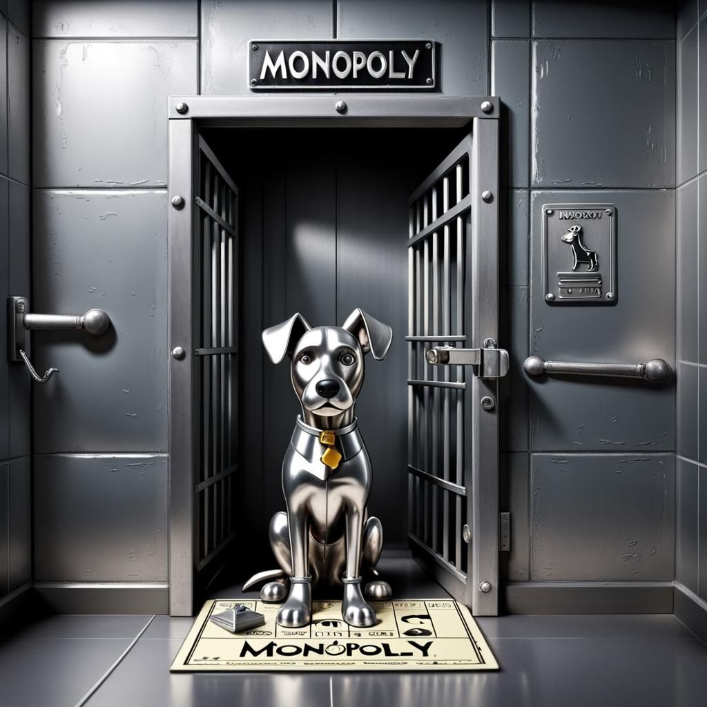 Monopoly Dog in the Jail 🤣  by @GreenNails 