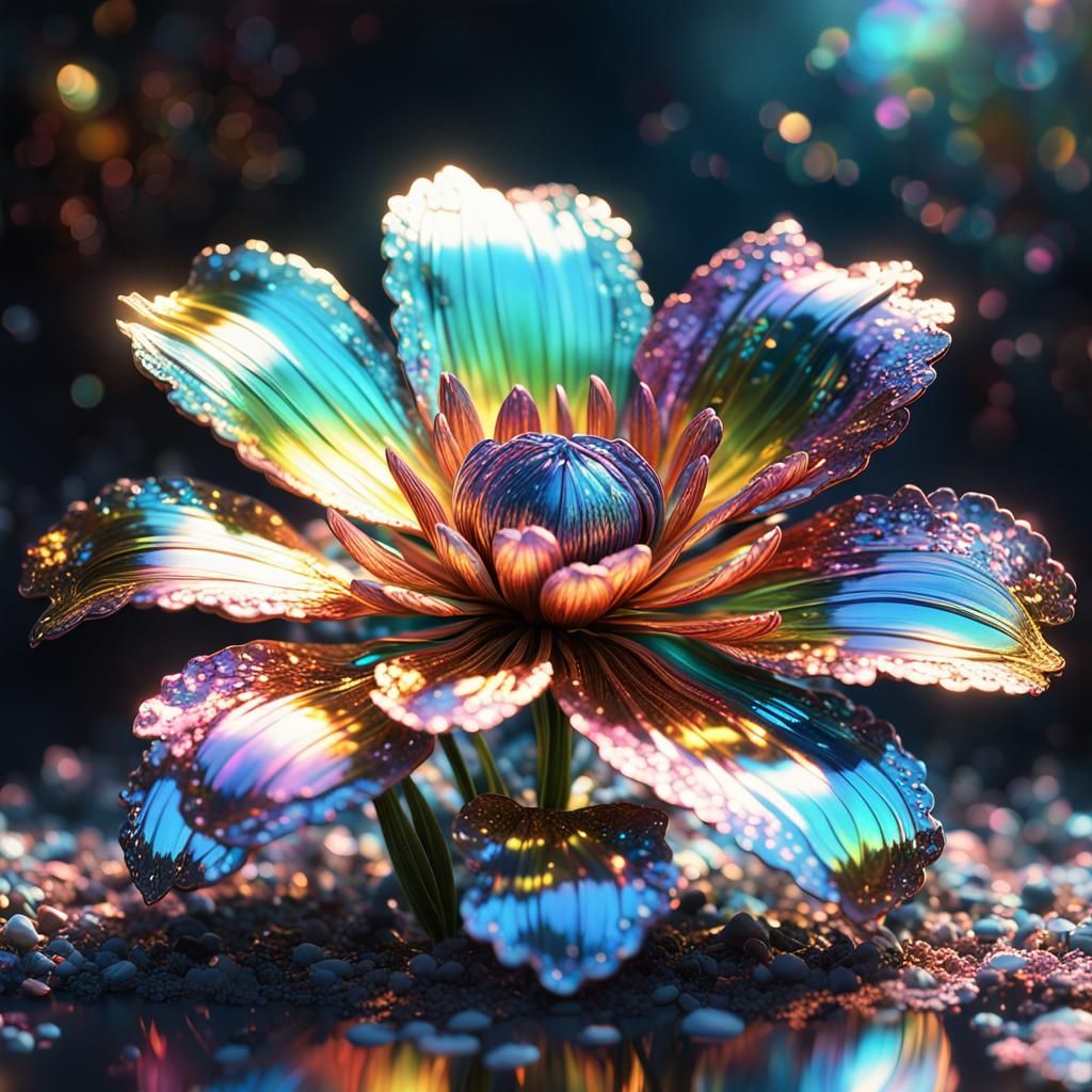 Iridescent flower  by @Superxu