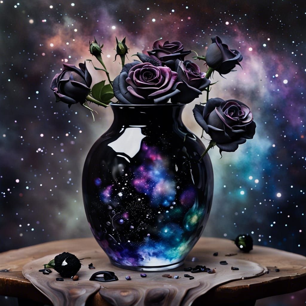 galaxy vase  by @dongieverse
