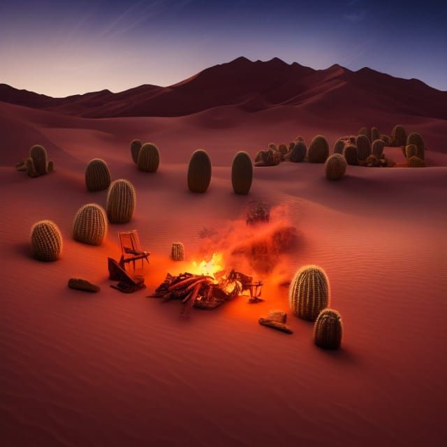 "Desert landscape" Magical, Scenic, dubai desert cactus camp...