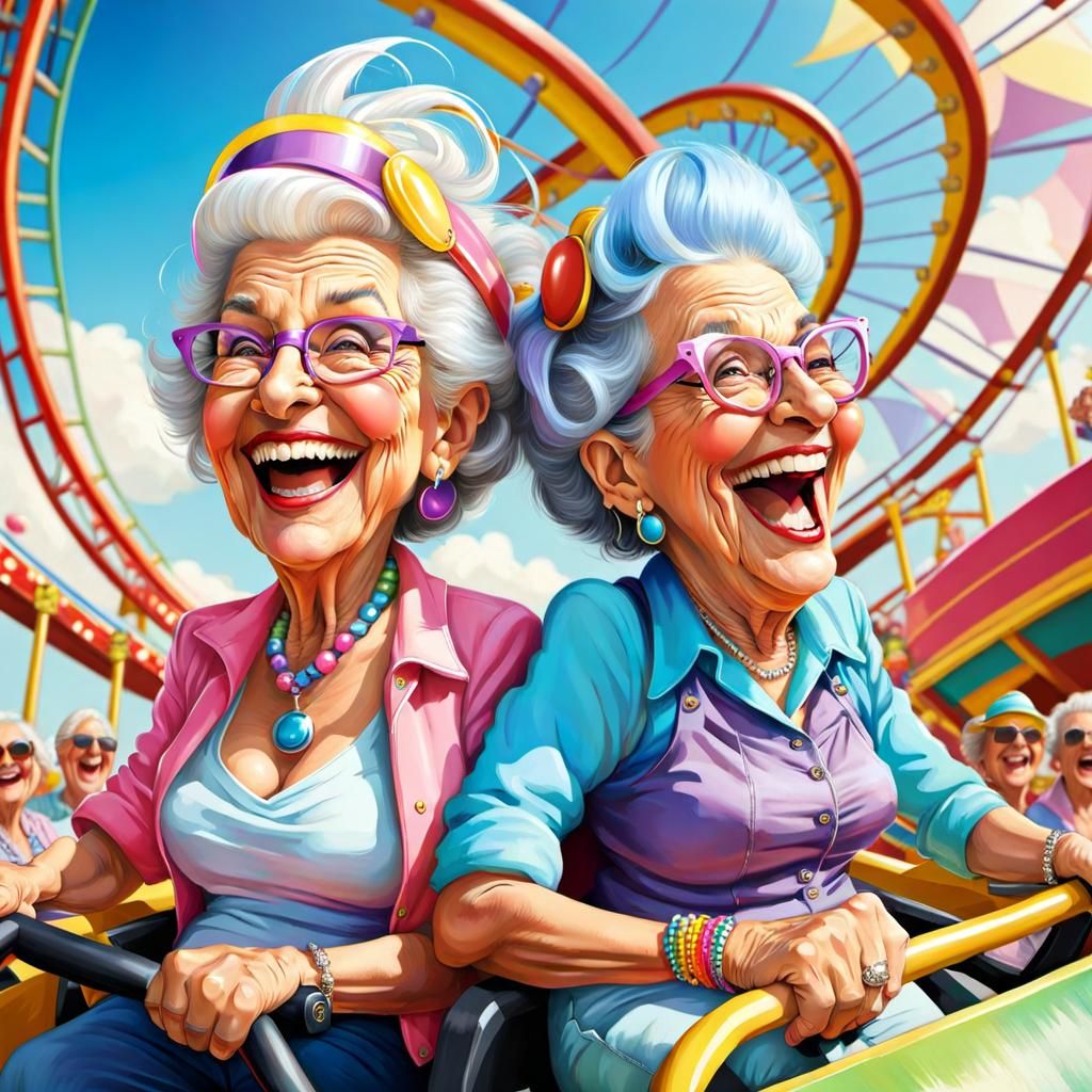 Laughing Granny’s - At The Carnival 🎡   by @Chelle