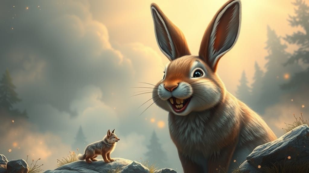 Is it a tiny wolf or an oversized rabbit? ; - Þ   by @Talmage of Ur