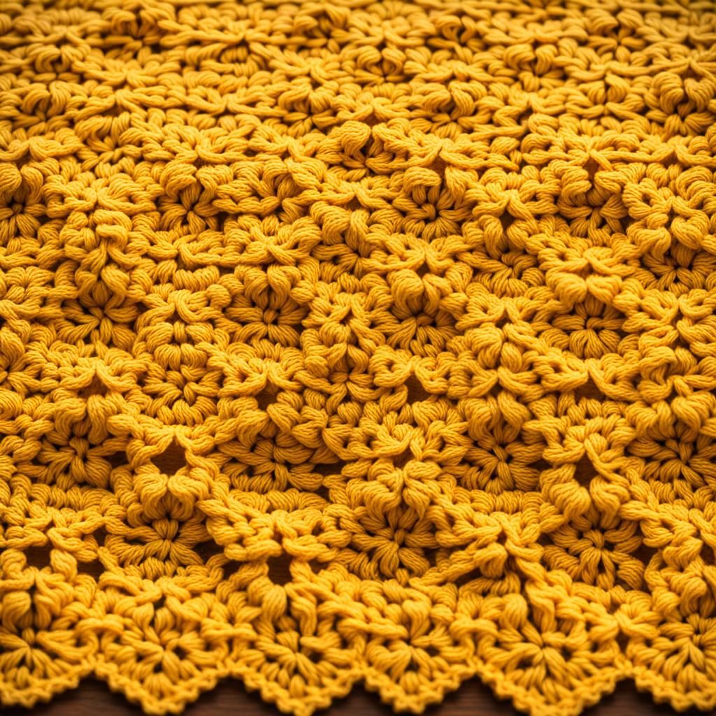 Yellow shades crochet granny squares