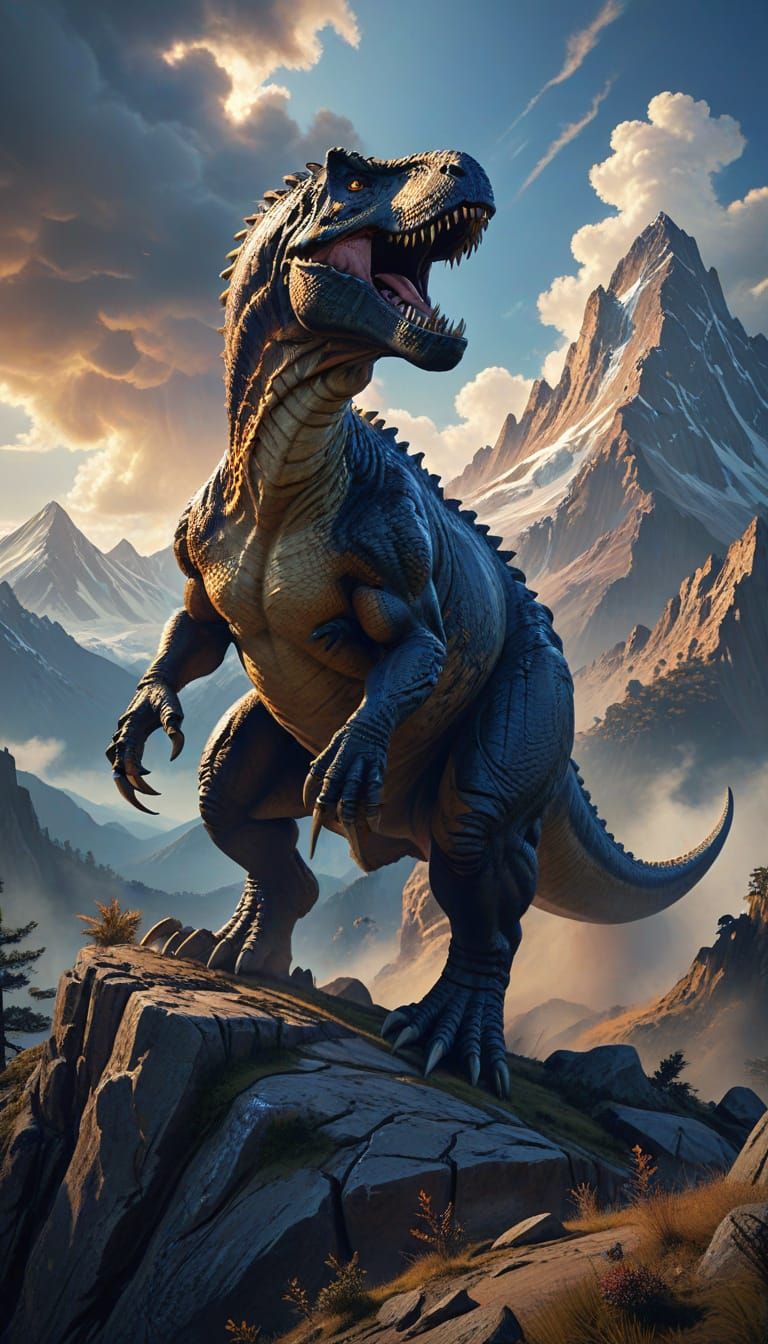 Cyberpunk T-Rex Anime Masterpiece