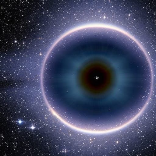 Linear rays emanating from a central focal point astronomica...