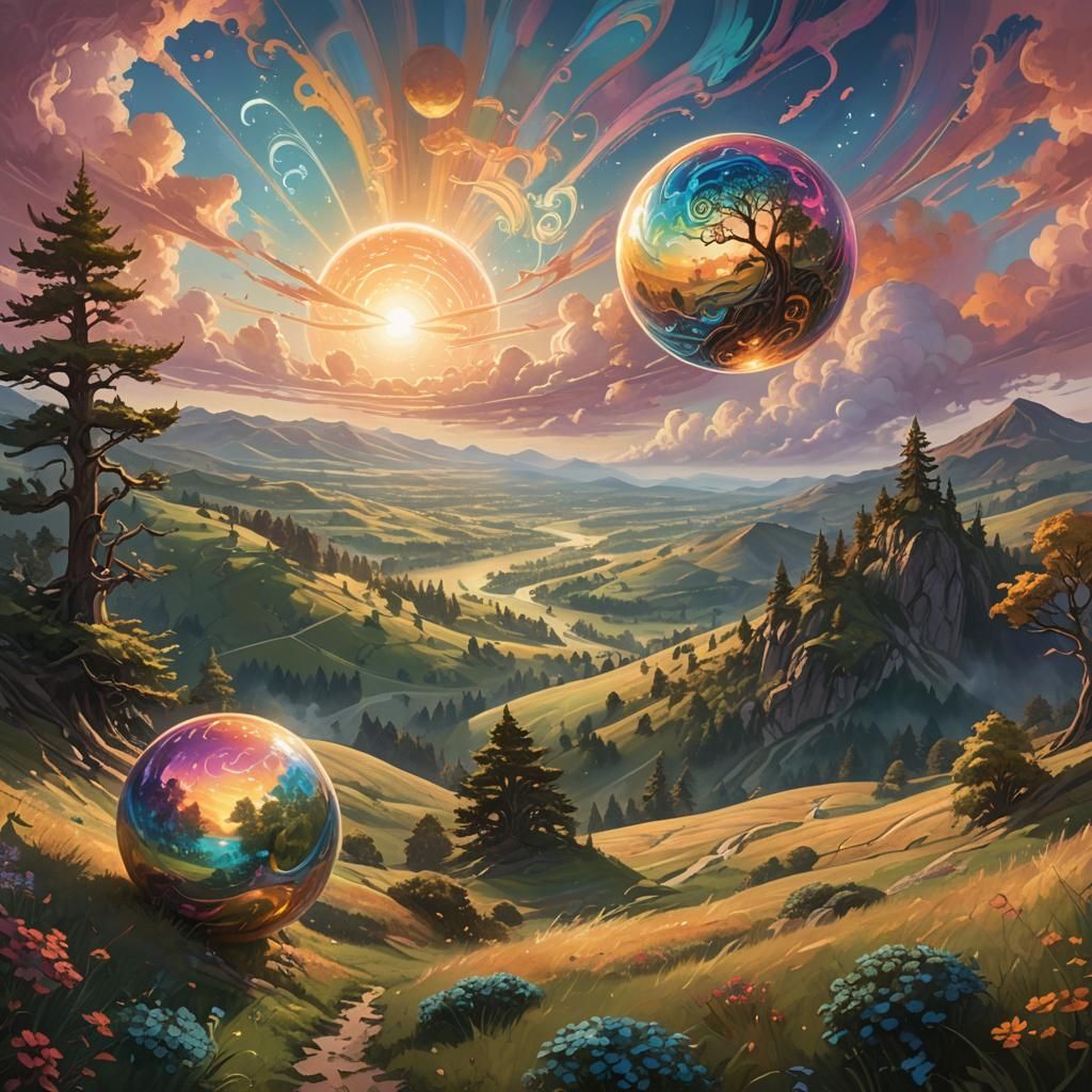 Four Seasons Landscape A spectacular ball made of beautiful ...