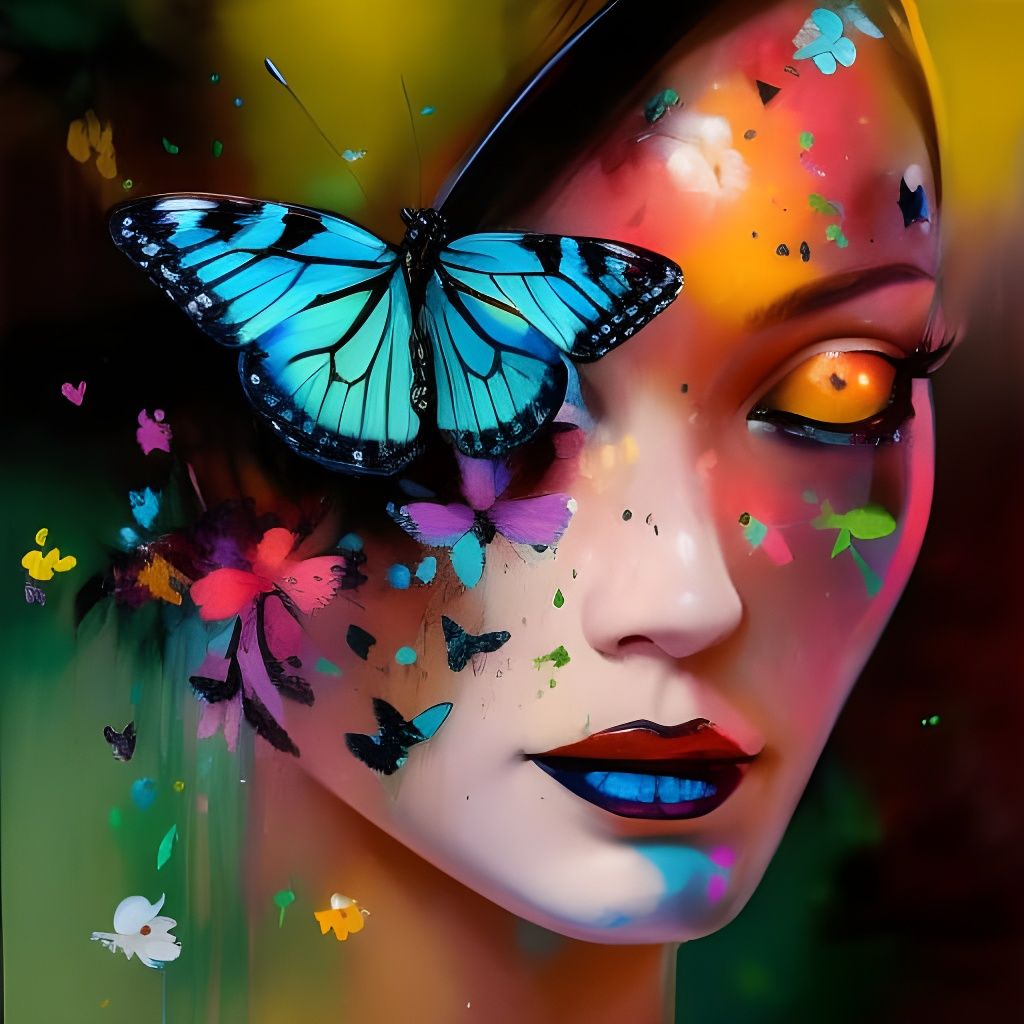 She has something on her face - AI Generated Artwork - NightCafe Creator