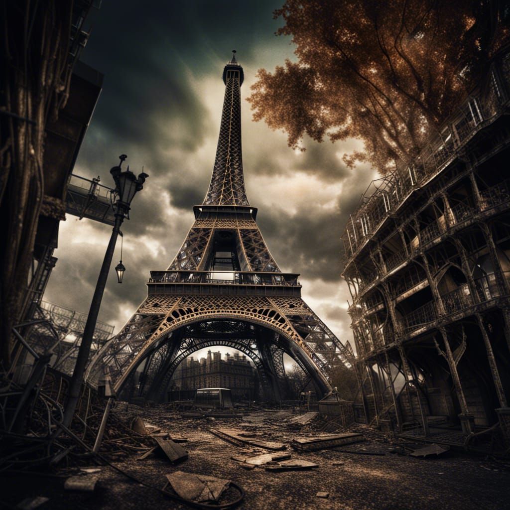 Post Apocalyptic Eiffel Tower  by @Shawn Michael Duffy