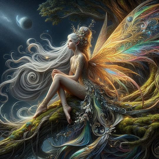 Rainbow Fairy by moonlight 3