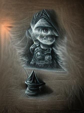 Pesky creepy gnome portrait