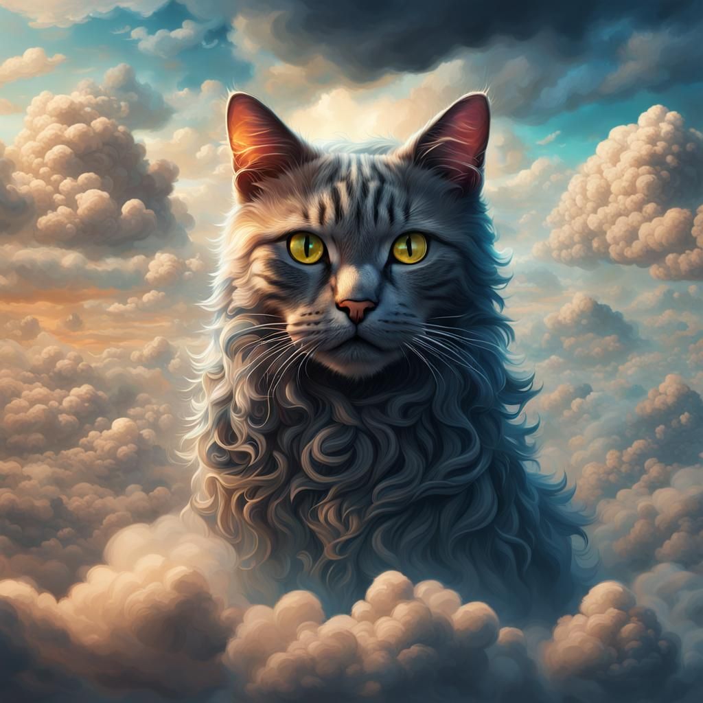 Cat in the clouds