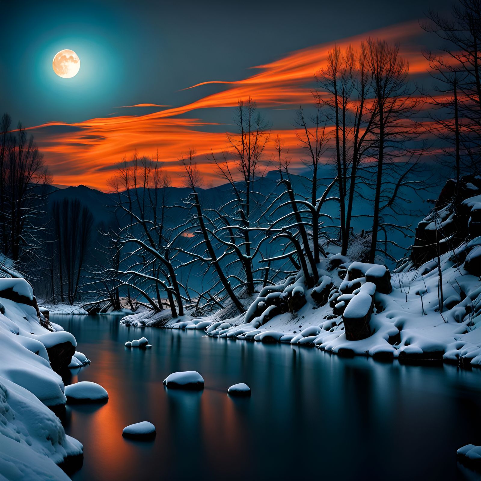 A Frozen River in Northern Michigan  by @ Ray Ray Intervention Needed