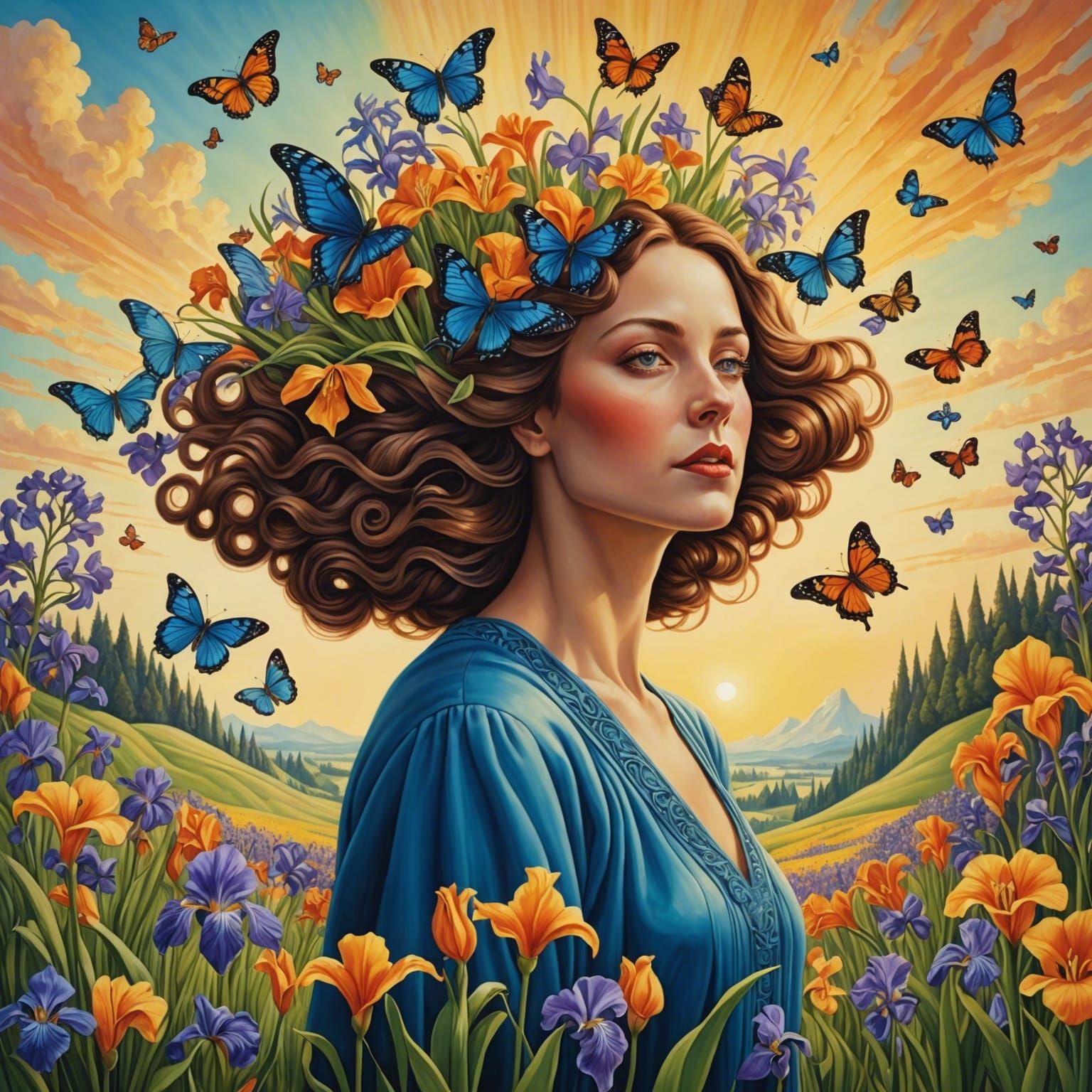 Lady of flowers