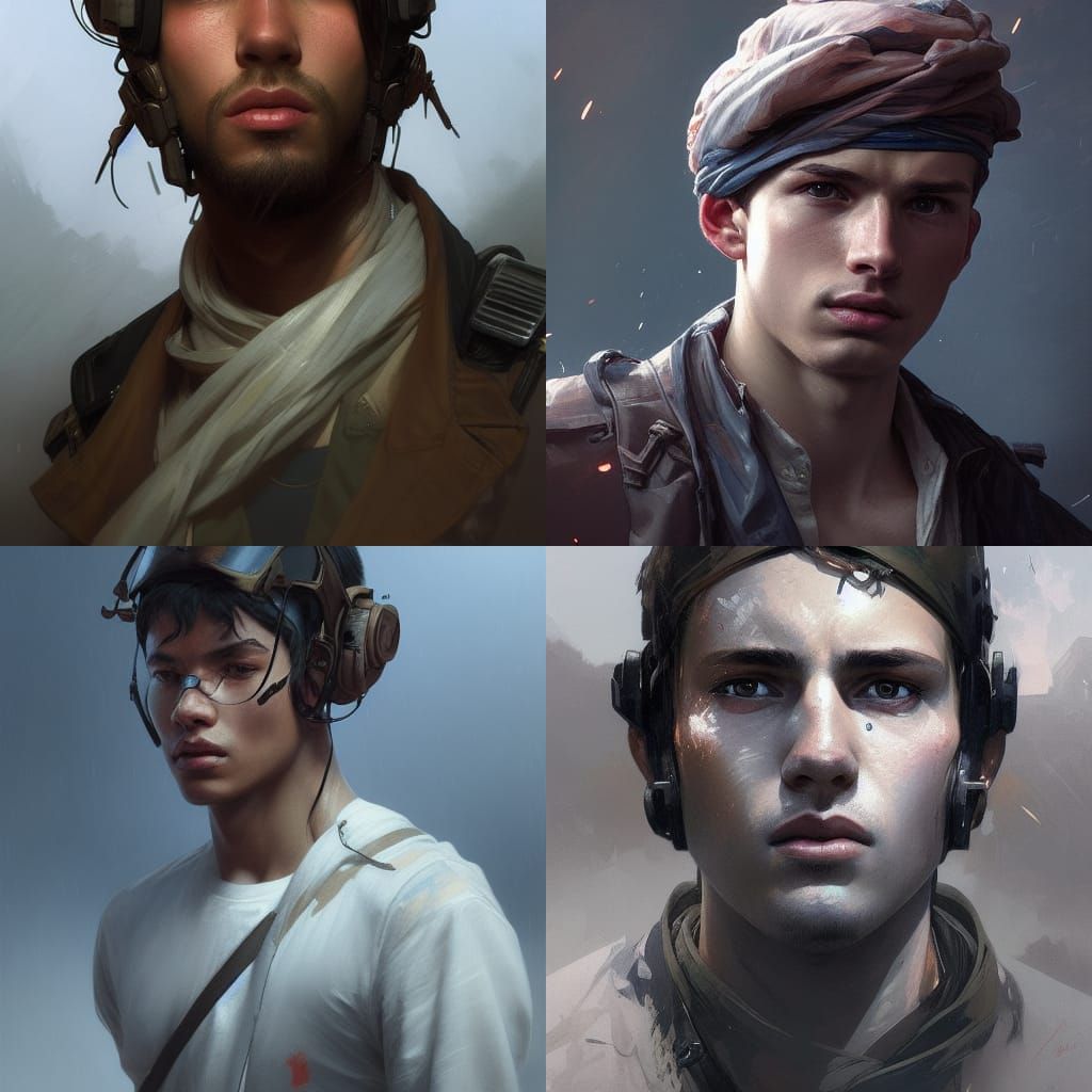 Young man caught in a war