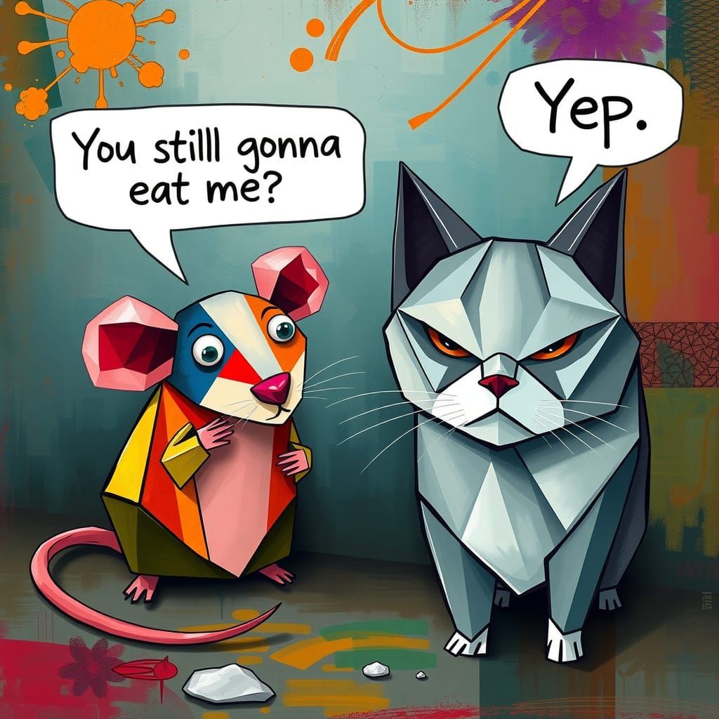 Rat-a-tat Cat in the Abstract  by @IAP
