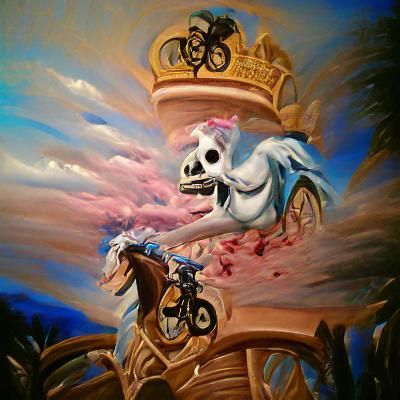 "Death rides a pale horse" Thomas Kincade painting