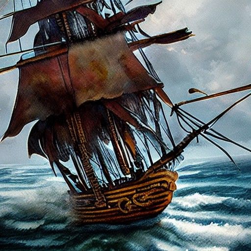 Pirate attacking ship