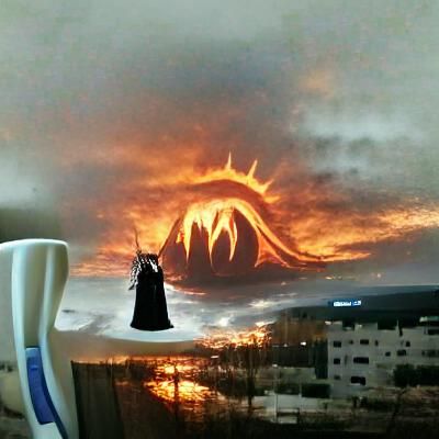 Sauron wishing a Good Morning from Mordor