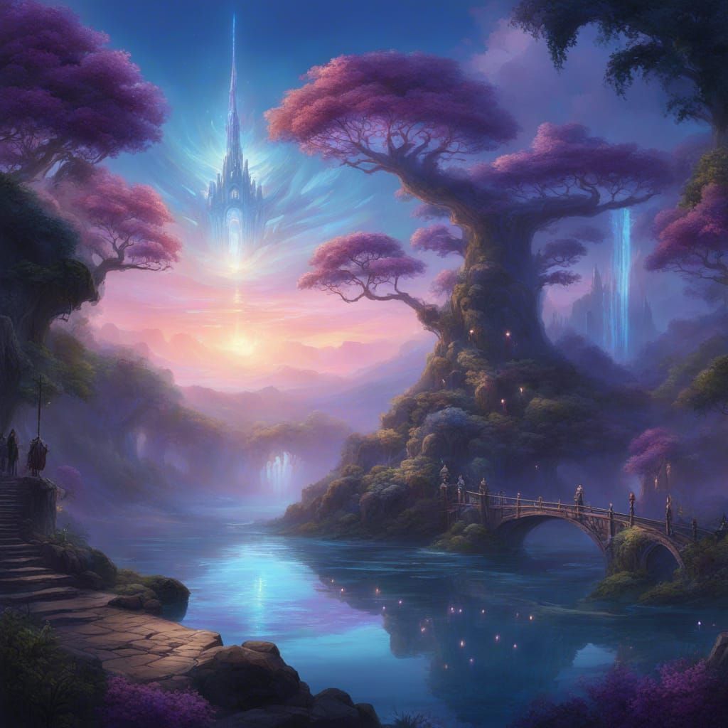 Fantasy landscape - AI Generated Artwork - NightCafe Creator