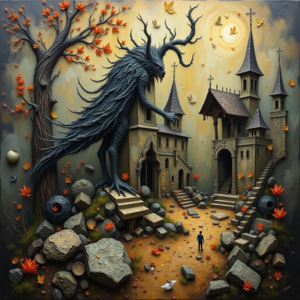 <lora:IG Autumn Sorcery:1.0> centralised