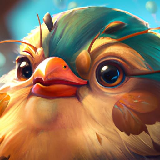 cute chubby bird