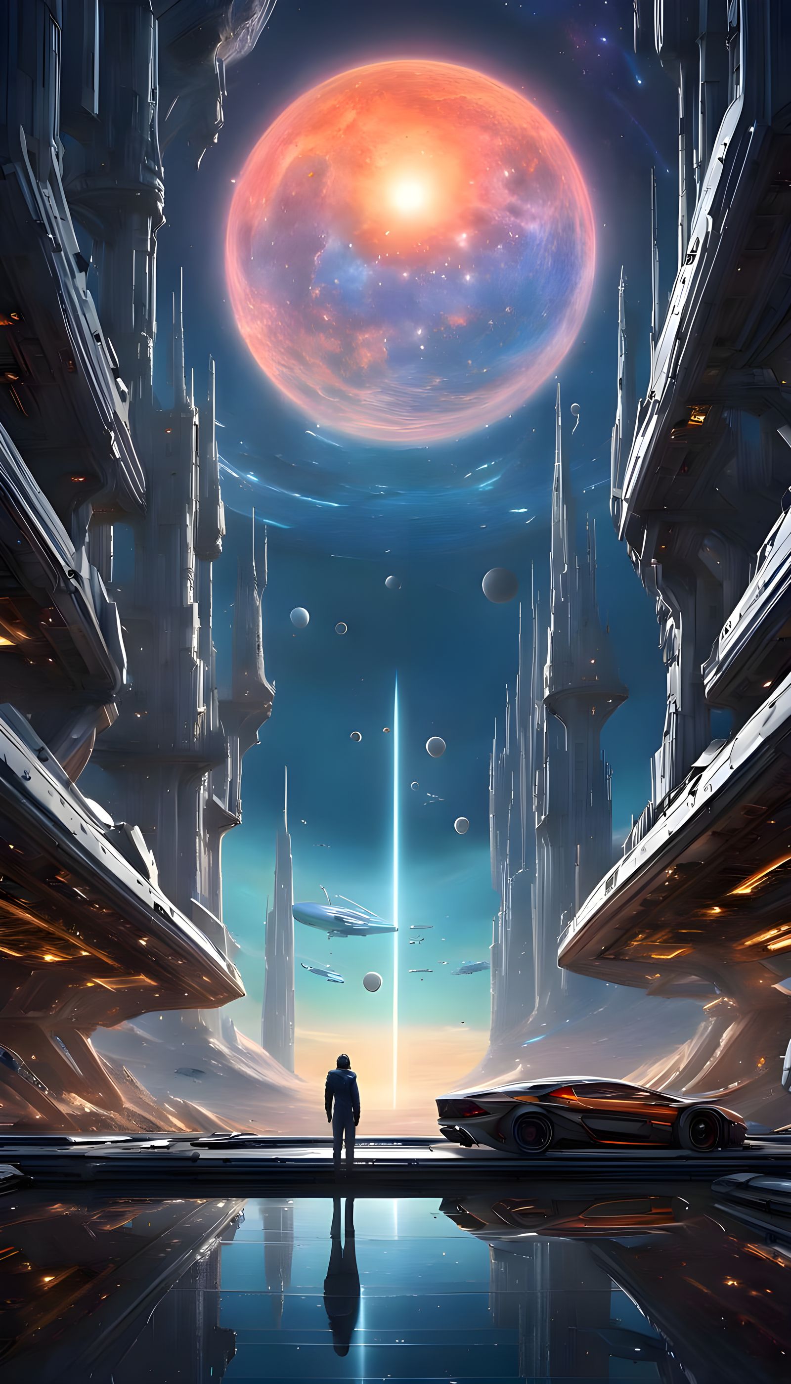 A 100K resolution extremely gigantic, realistic masterpiece, of a ...