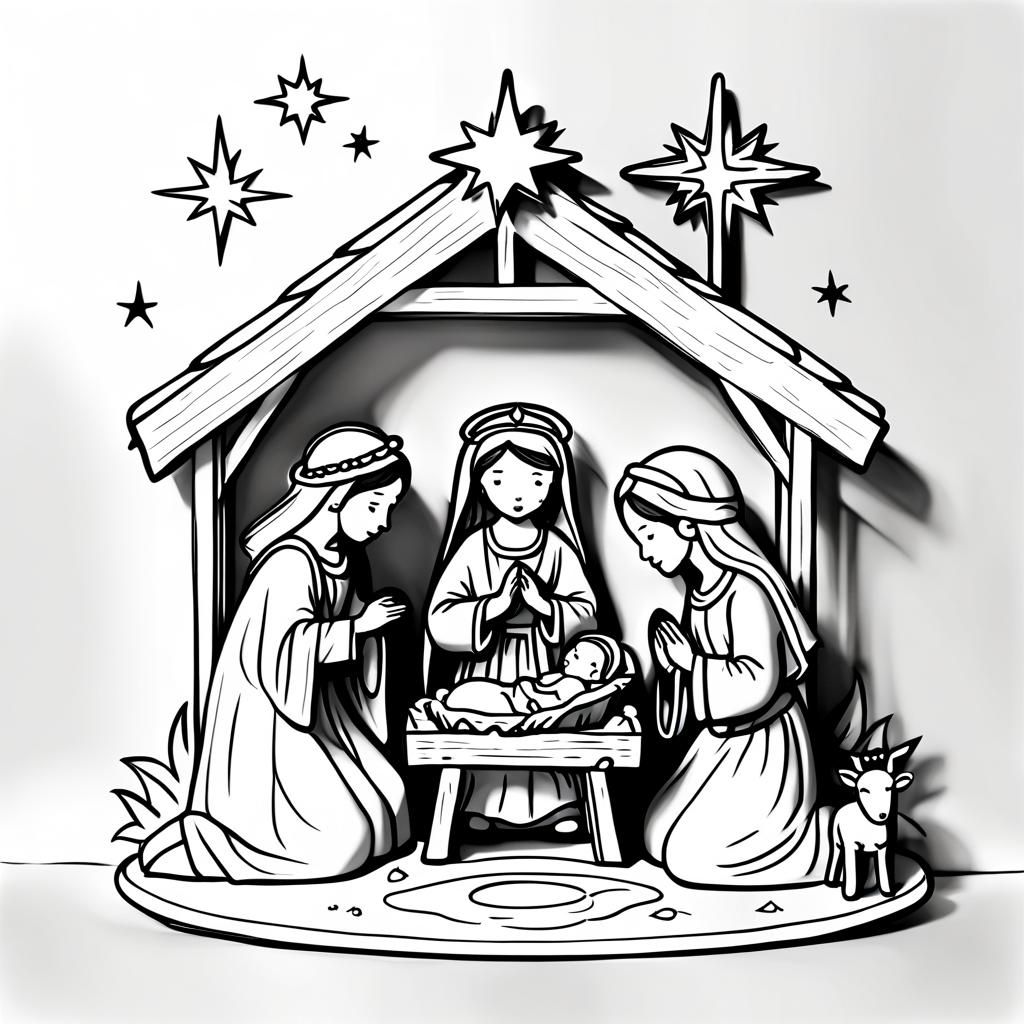 Outline Nativity