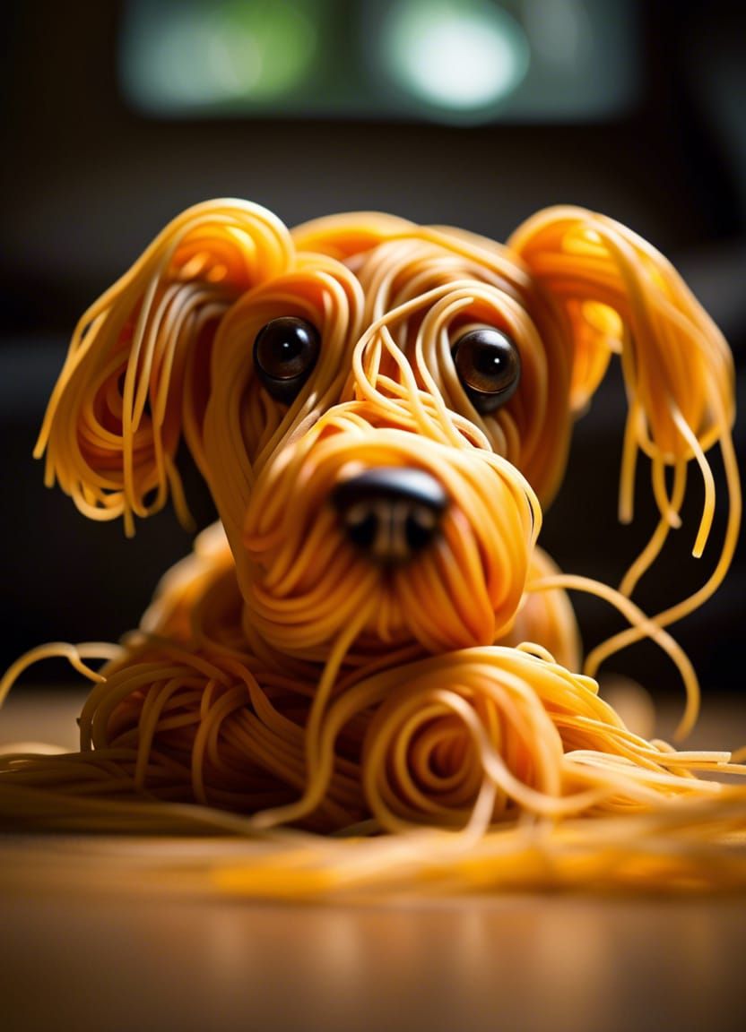 Spaghetti Dog  by @Answer42