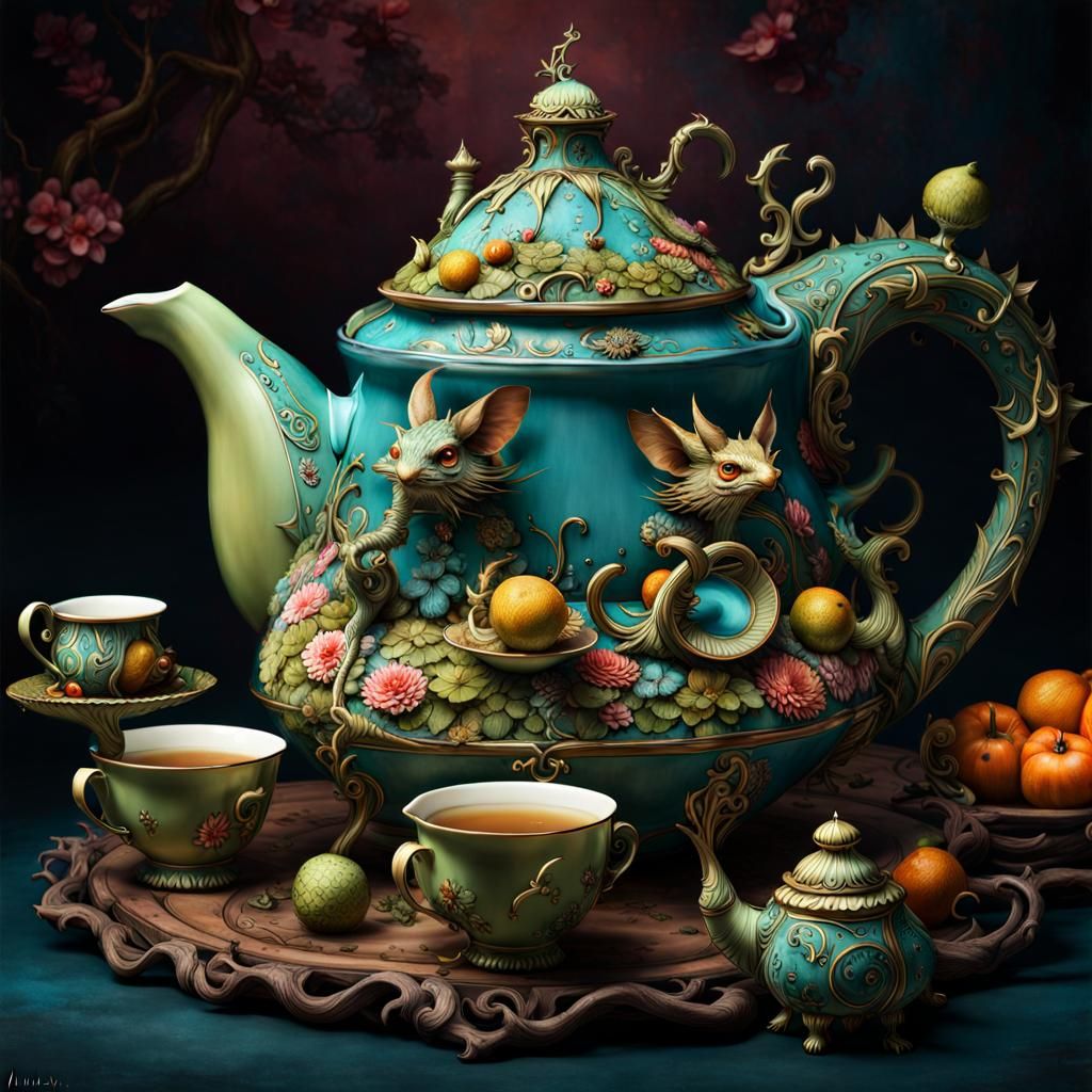 Eccentric Clay Teapot  by @Tasha