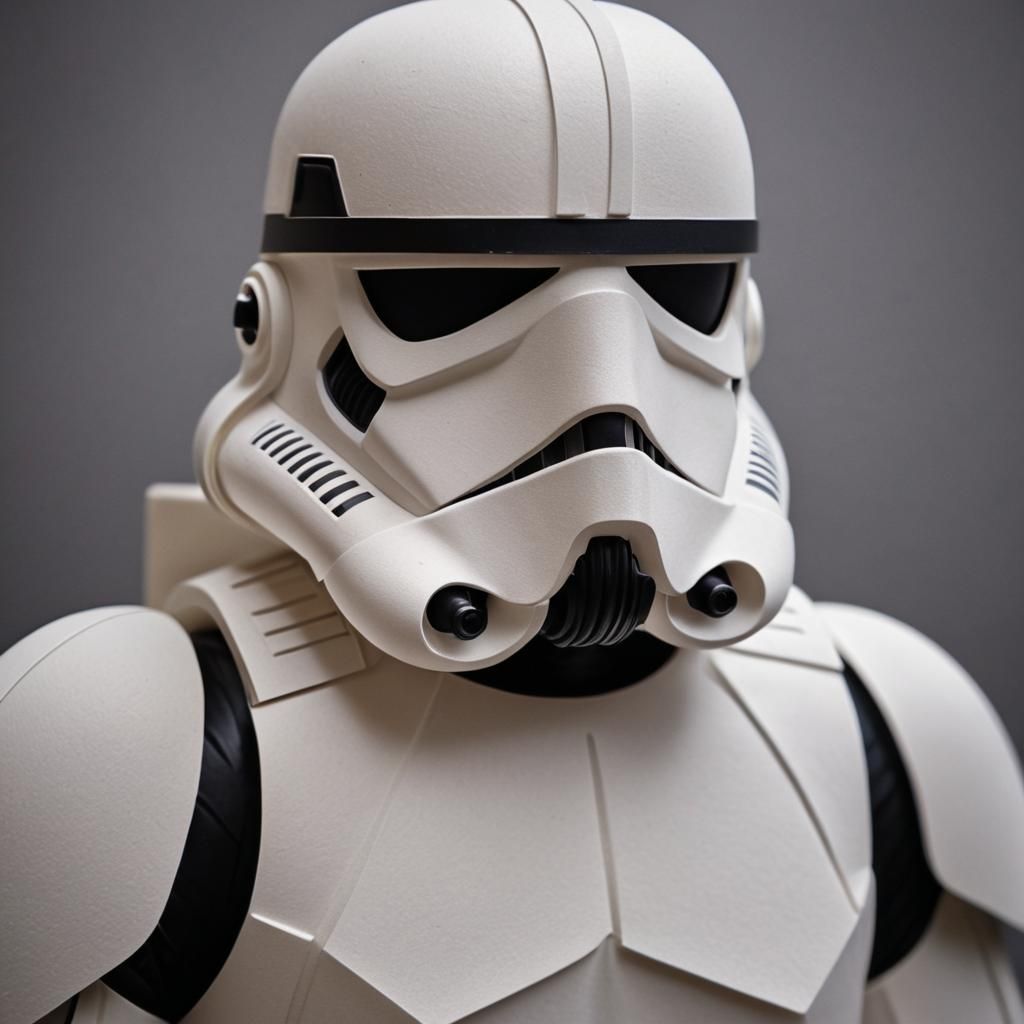 A Kirigami Imperial Stormtrooper