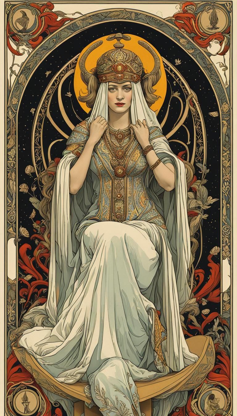 The High Priestess Tarot Card - AI Generated Artwork - NightCafe Creator